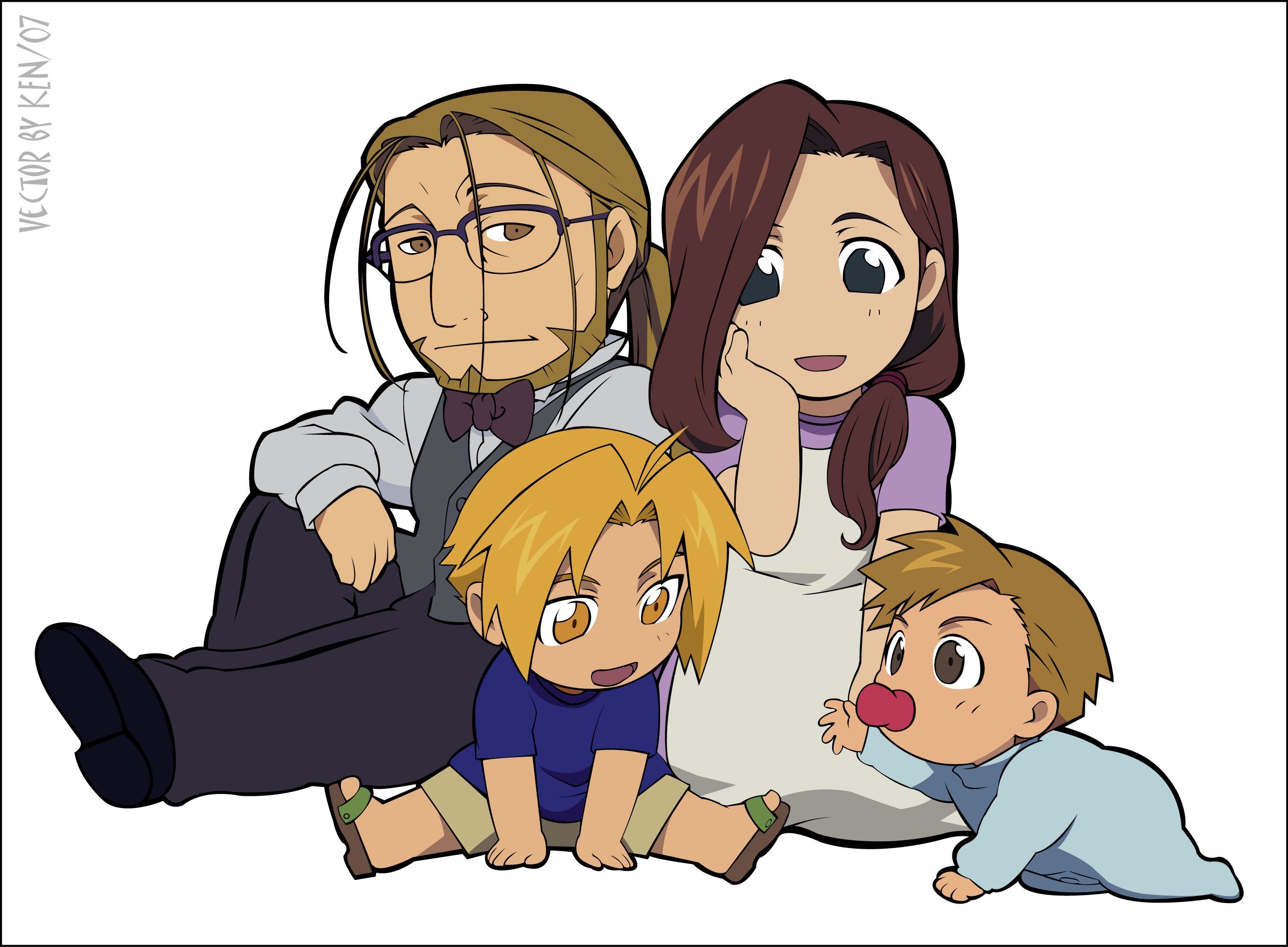 Семья в стиле аниме рисунки фото