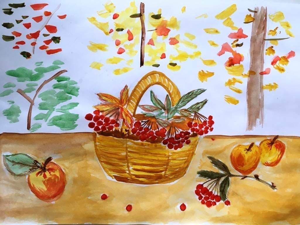 Школьный рисунок на тему осень фото