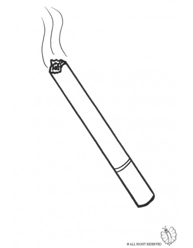 Сигарета рисунок поэтапно фото