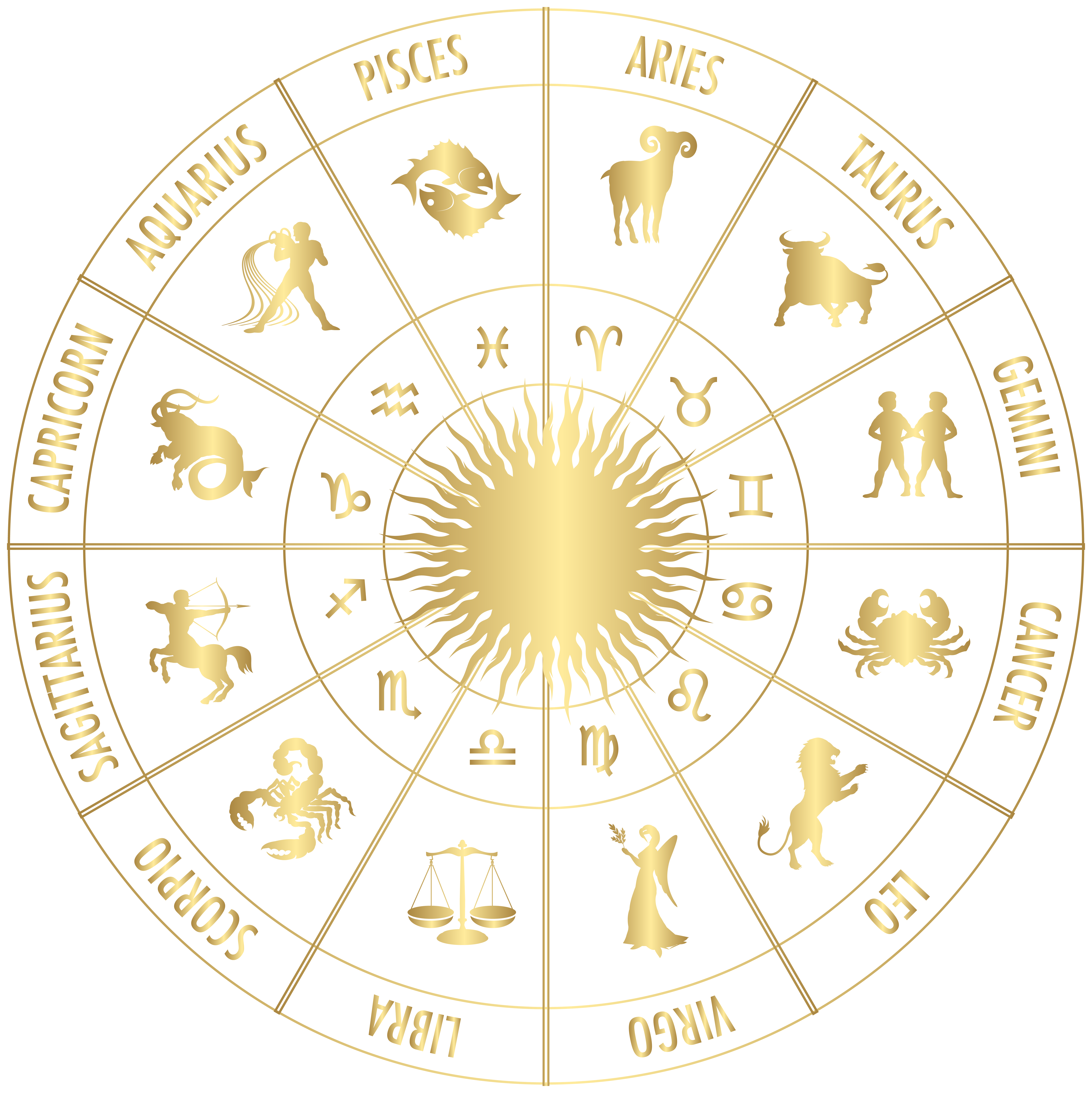 Символ знаков зодиака на прозрачном фоне фото