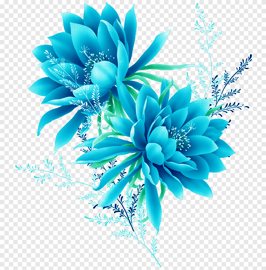 Синие цветы на прозрачном фоне фото