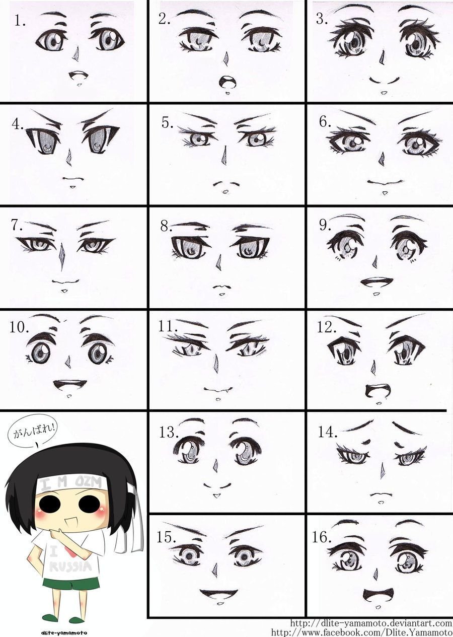 Схемы глаз рисунки аниме фото
