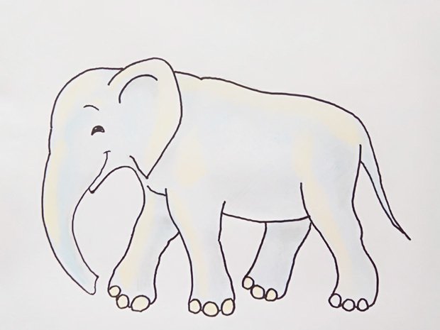 Слон детский рисунок самый простой фото