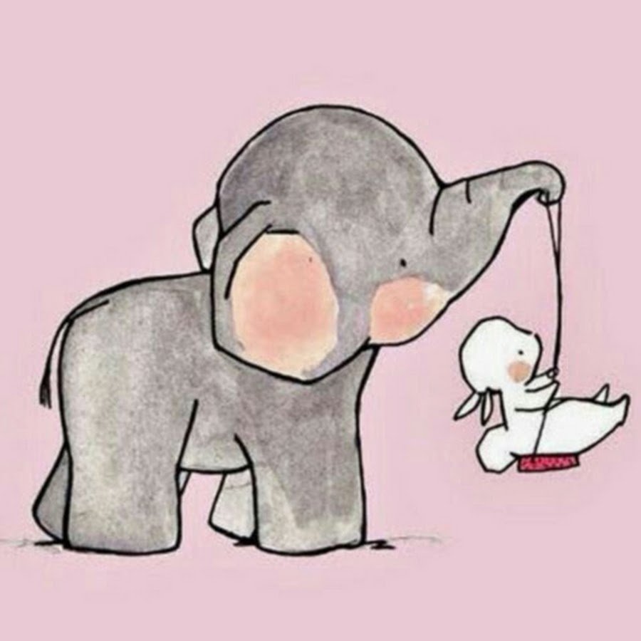 Слон рисунок детский легкий фото