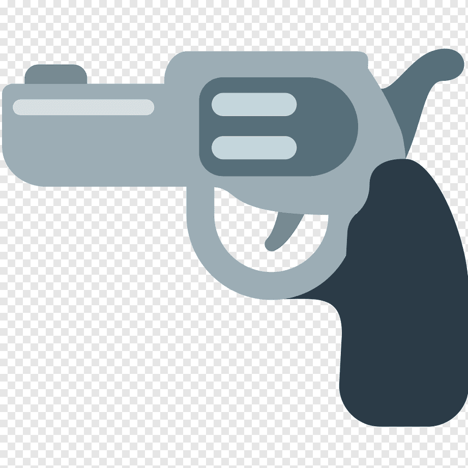 Смайлик пистолета на прозрачном фоне фото