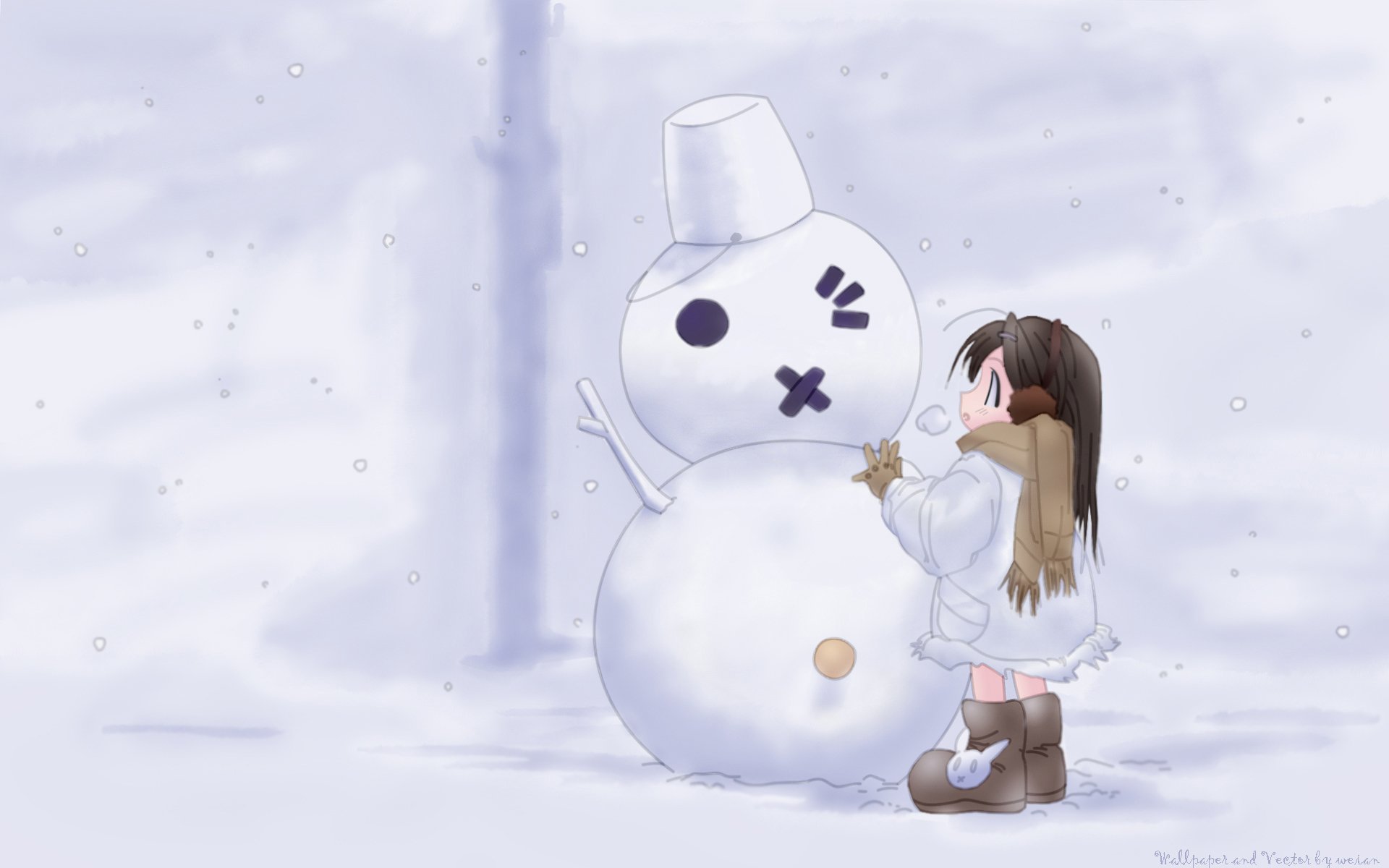 Снеговик арт рисунок фото