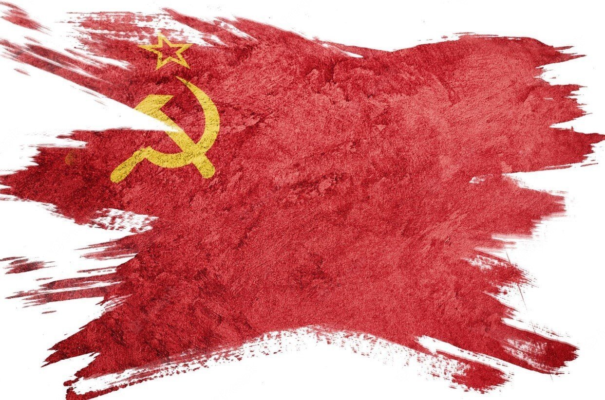 Советский флаг на прозрачном фоне фото
