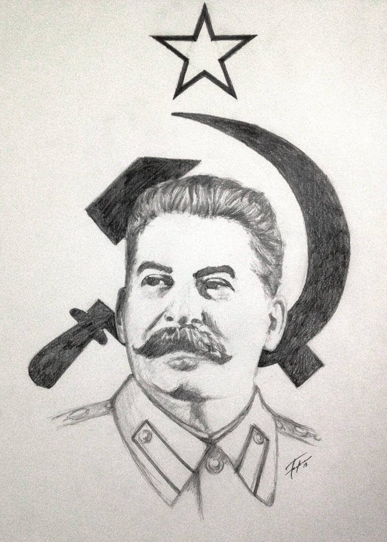 Сталин рисунок поэтапно фото
