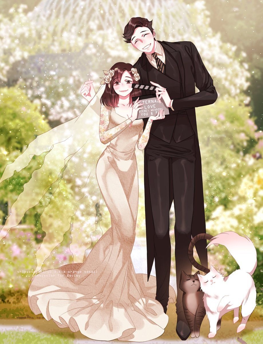 Свадьба рисунки аниме фото