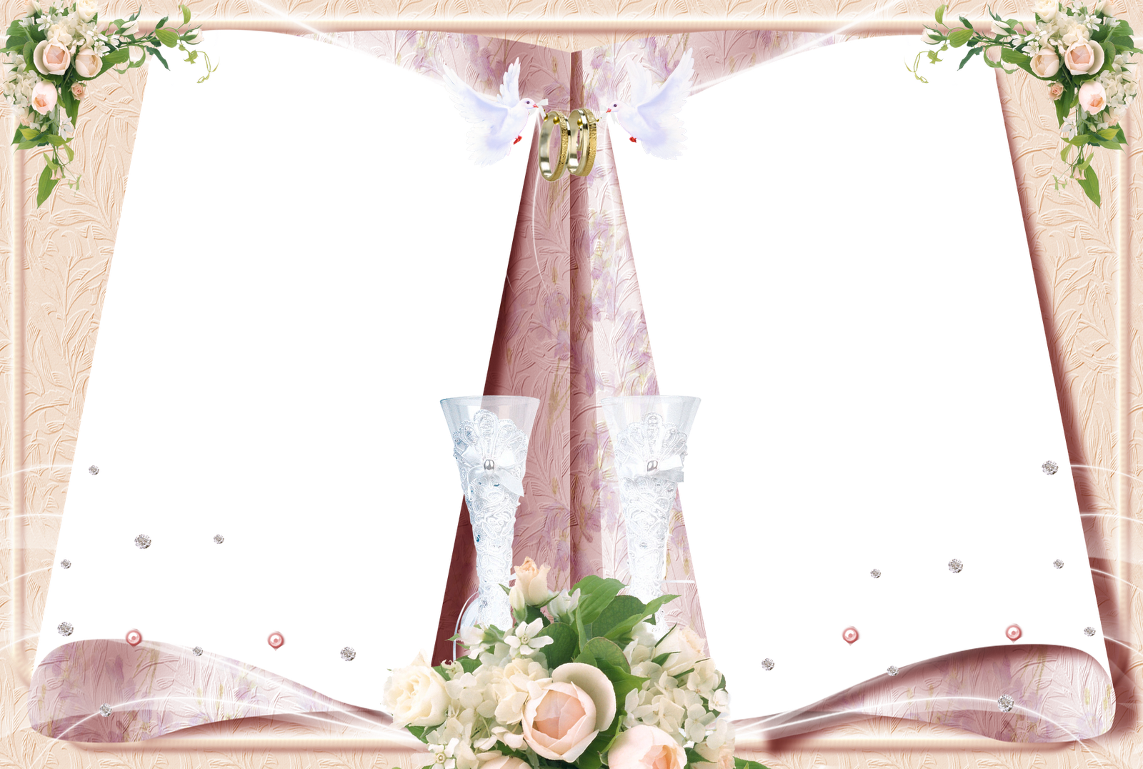 Свадебная рамочка на прозрачном фоне фото