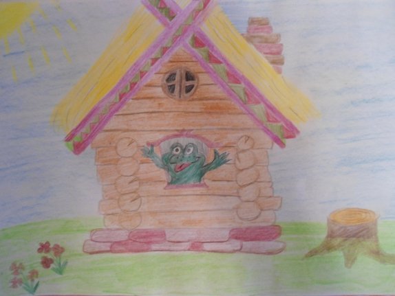 Теремок рисунок для детей в детском саду легкий фото