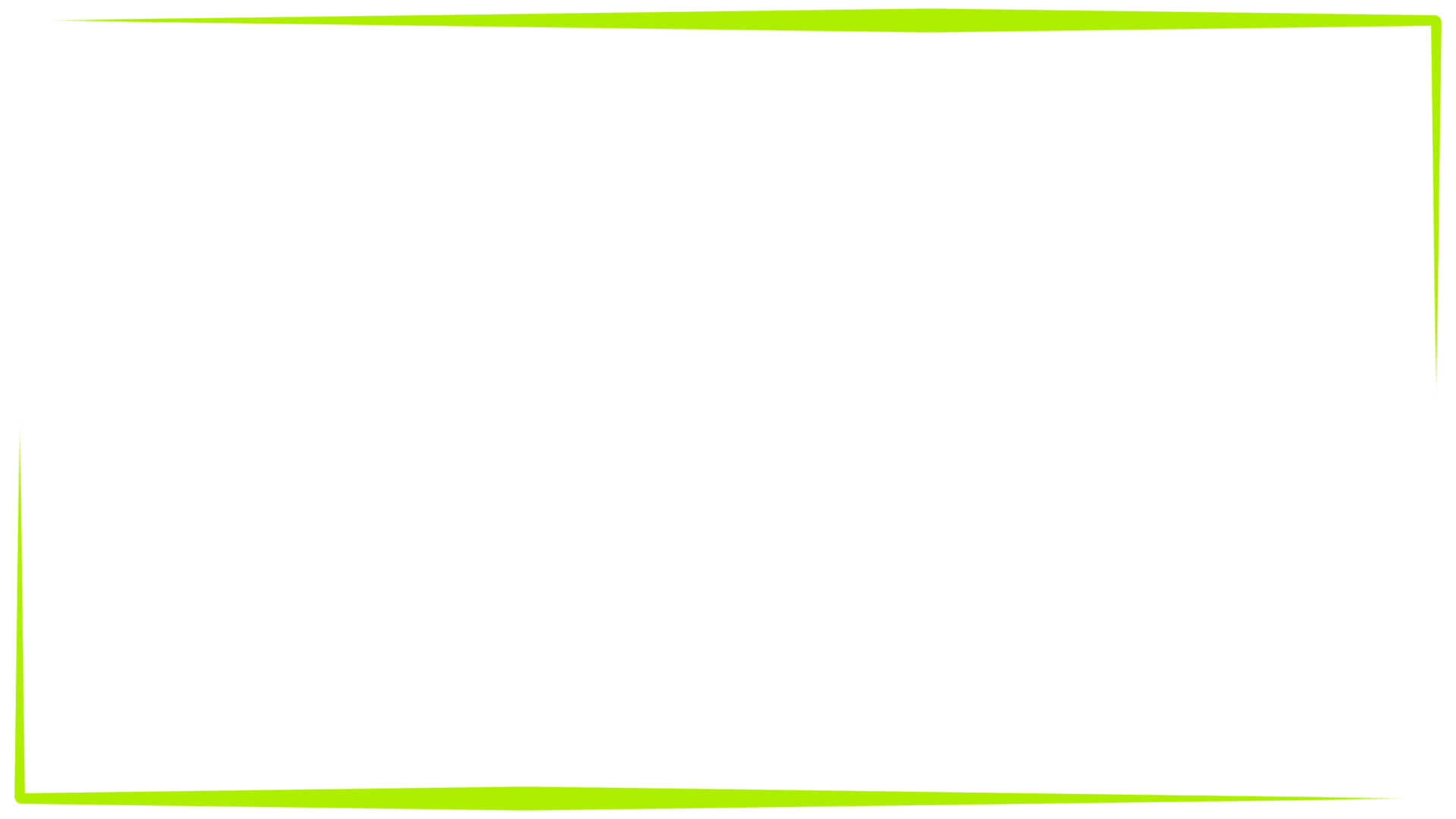 Тонкая зеленая рамка на прозрачном фоне фото