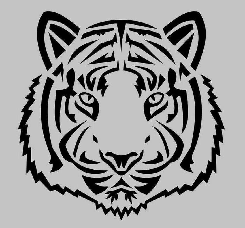 Трафареты рисунков тигра фото