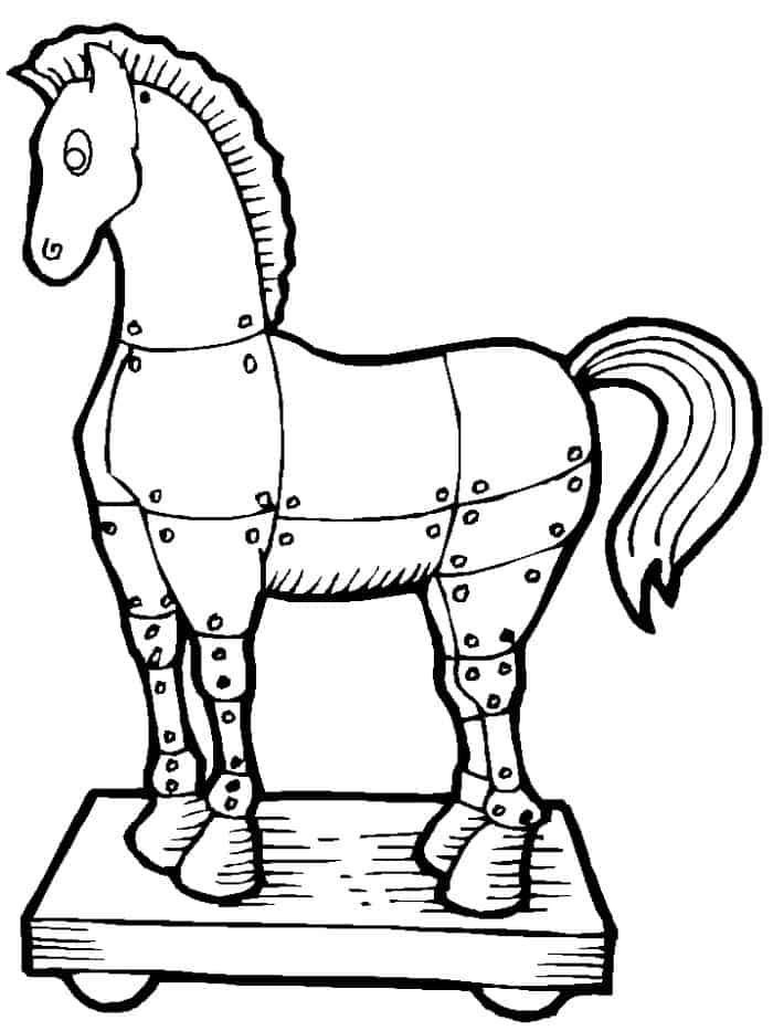 Троянский конь рисунок карандашом поэтапно легко фото