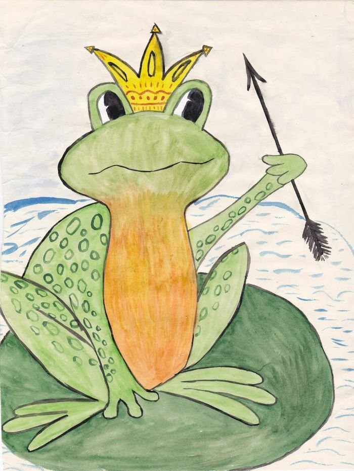Царевна лягушка детский рисунок фото