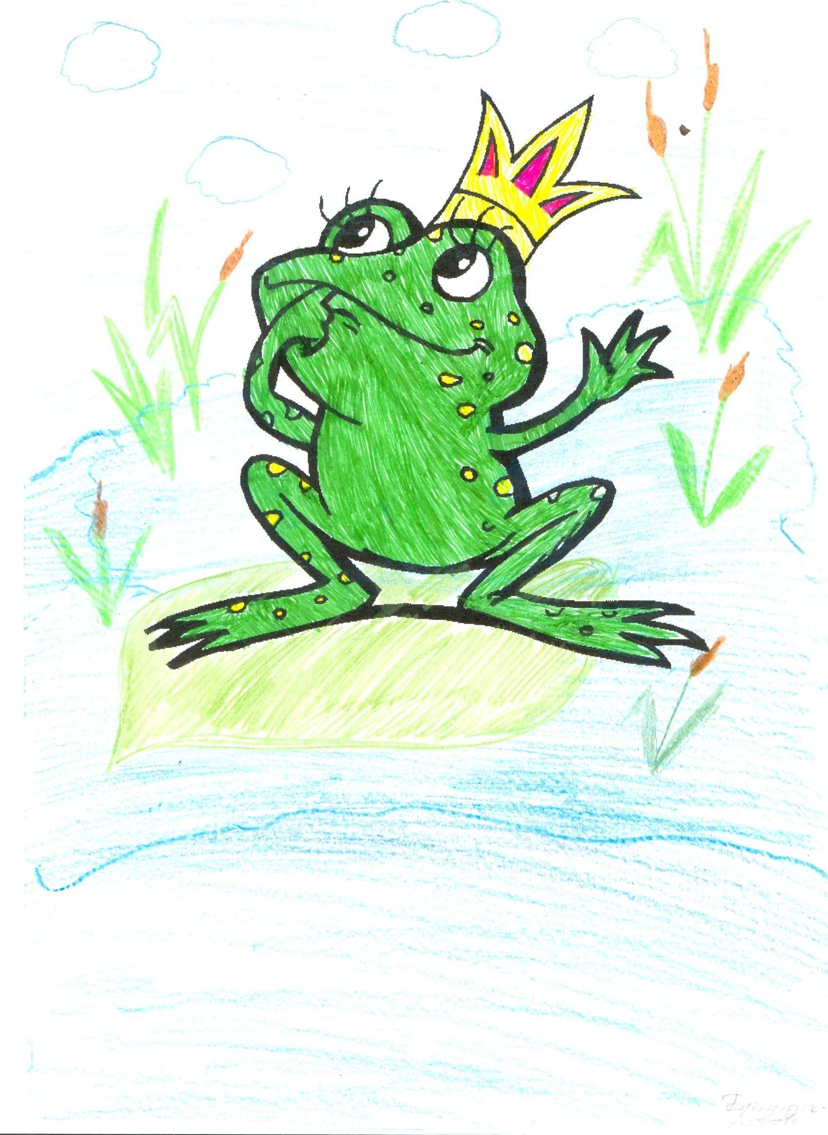 Царевна лягушка рисунок простой поэтапно фото