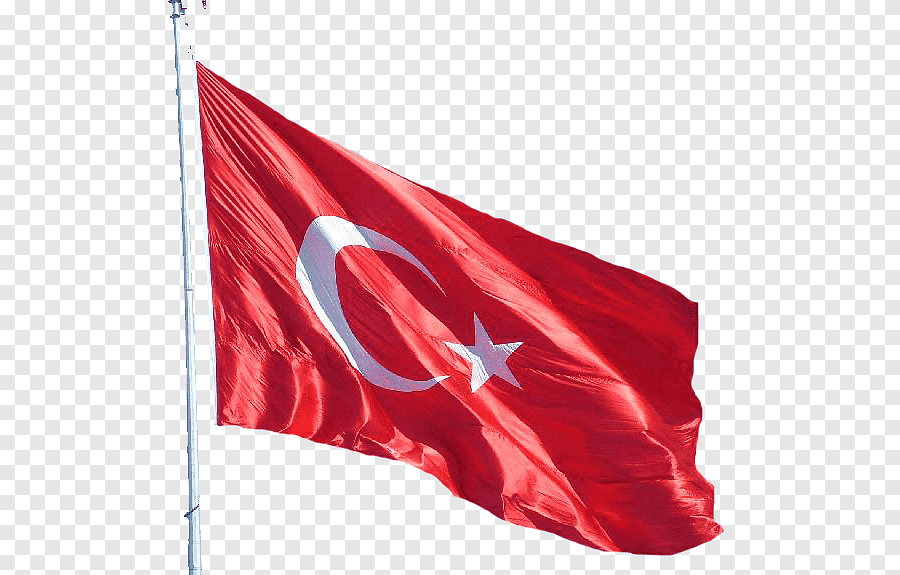 Турецкий флаг на прозрачном фоне фото