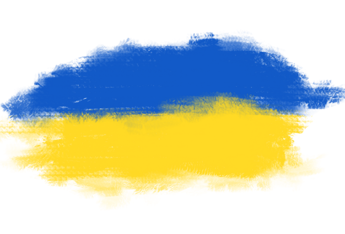 Украинский флаг на прозрачном фоне фото