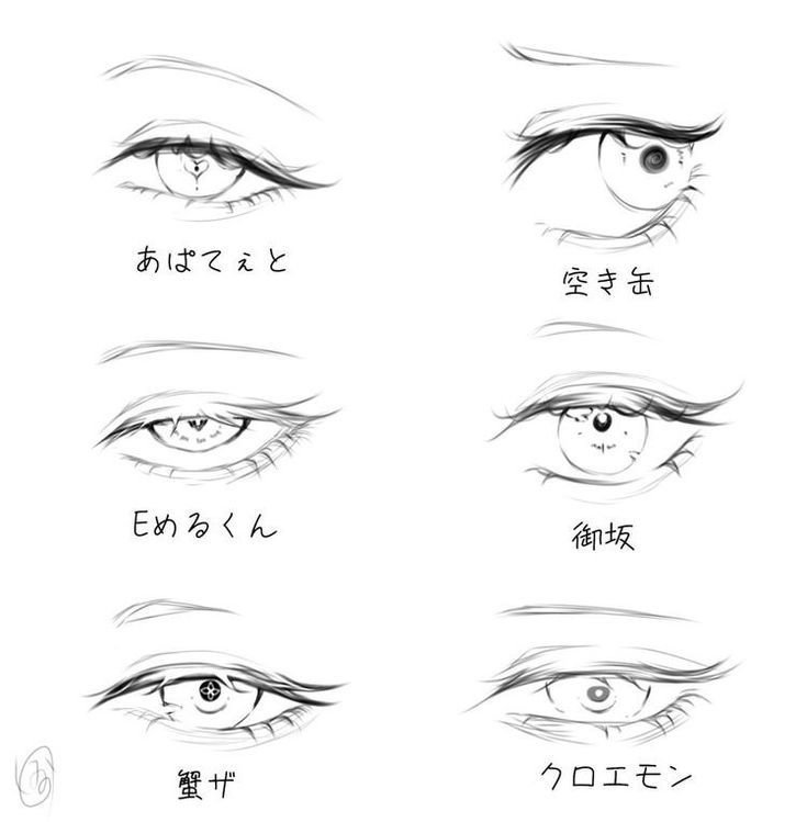 Узкие глаза рисунки аниме фото