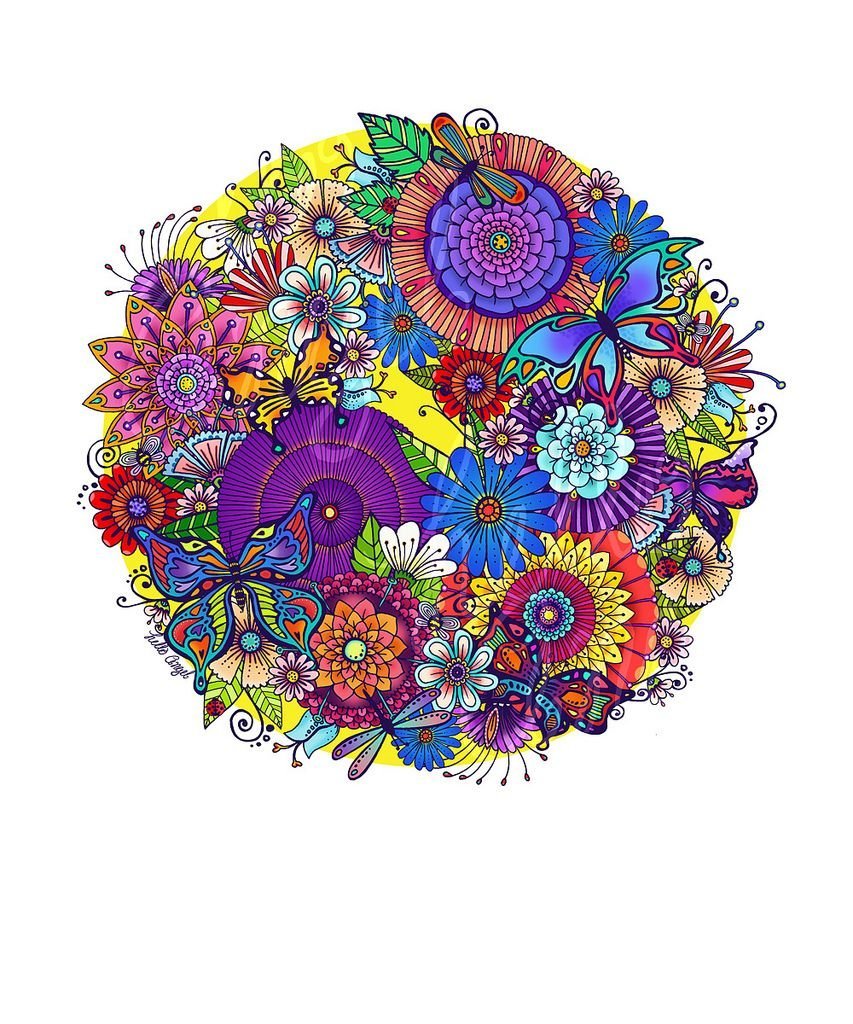Узор цветок рисунок цветной фото