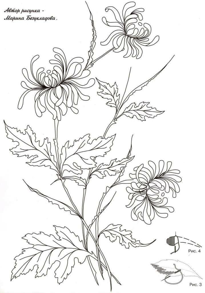 Узоры хризантемы рисунки фото