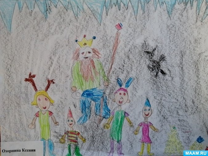 В пещере горного короля детский рисунок фото