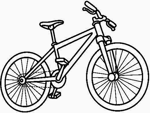 Велосипед контурный рисунок фото