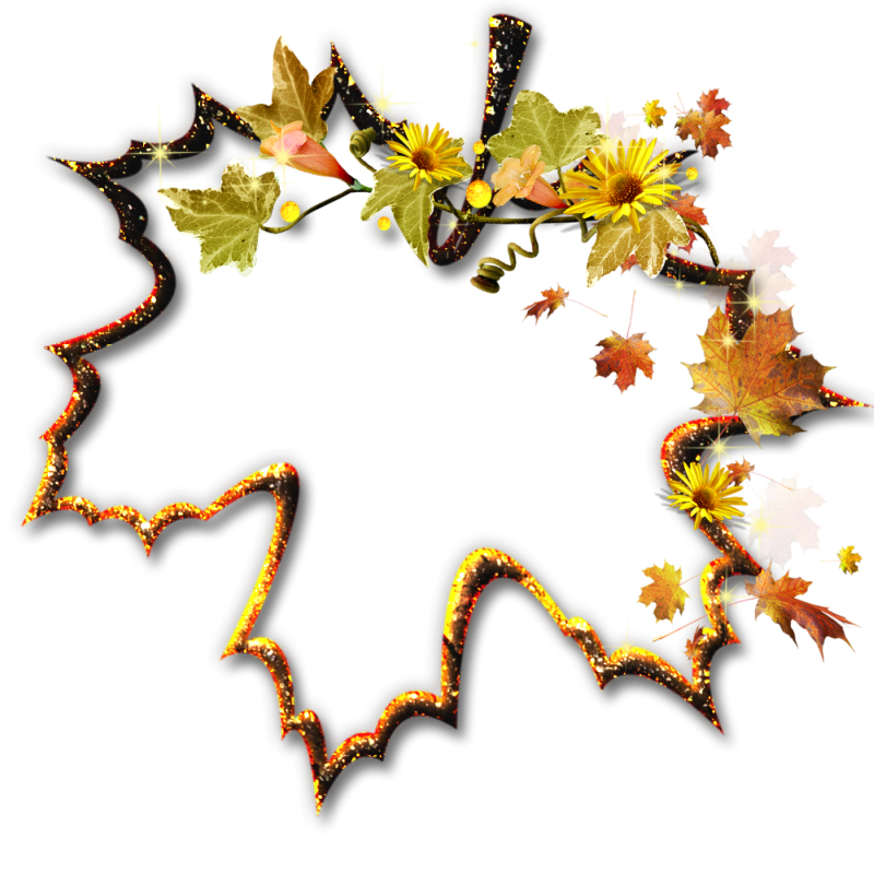Вертикальная рамка осенние листья на прозрачном фоне фото