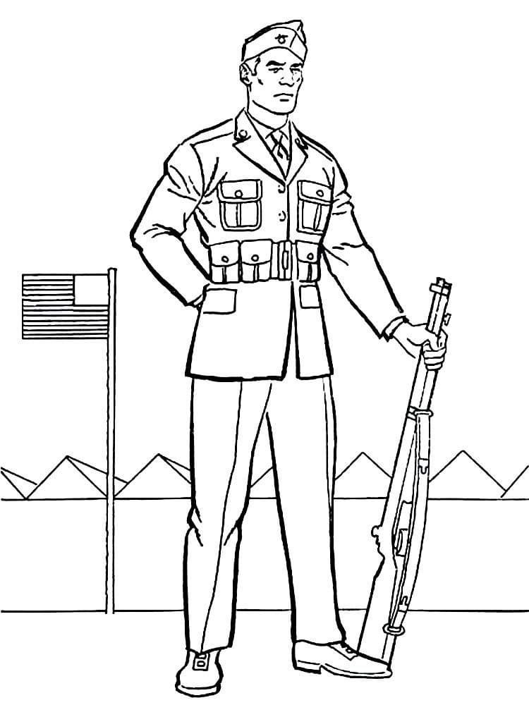 Военный человек рисунок детский фото