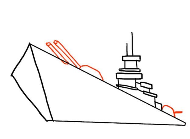 Военный корабль рисунок поэтапно фото