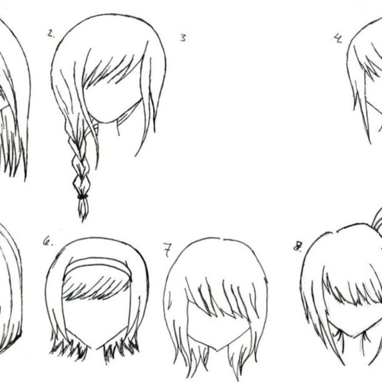 Волосы рисунки женские аниме фото