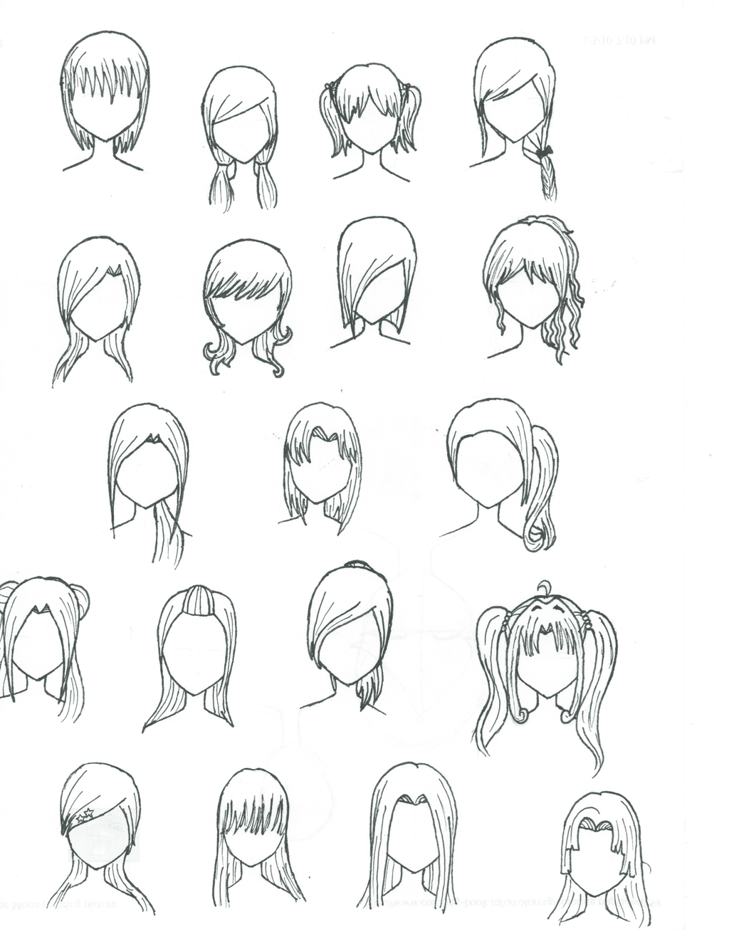 Волосы рисунок аниме легкие фото