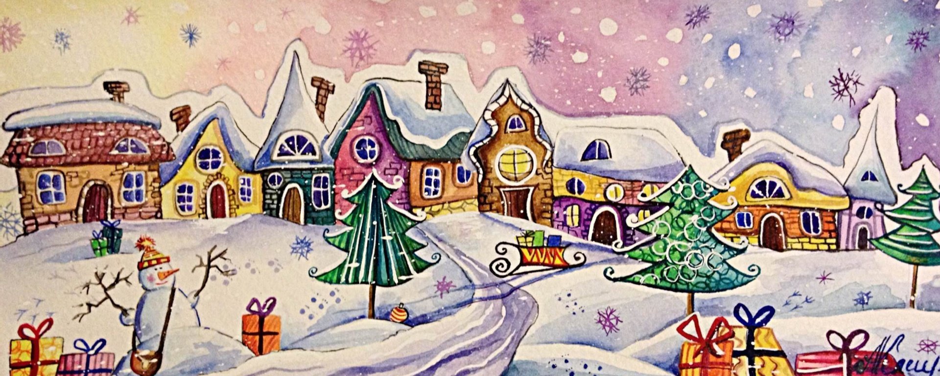 Волшебная зима рисунок детский сад фото