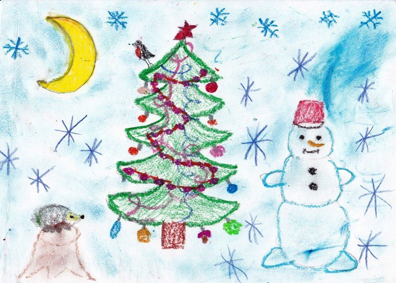 Волшебница зима рисунок в детский сад фото