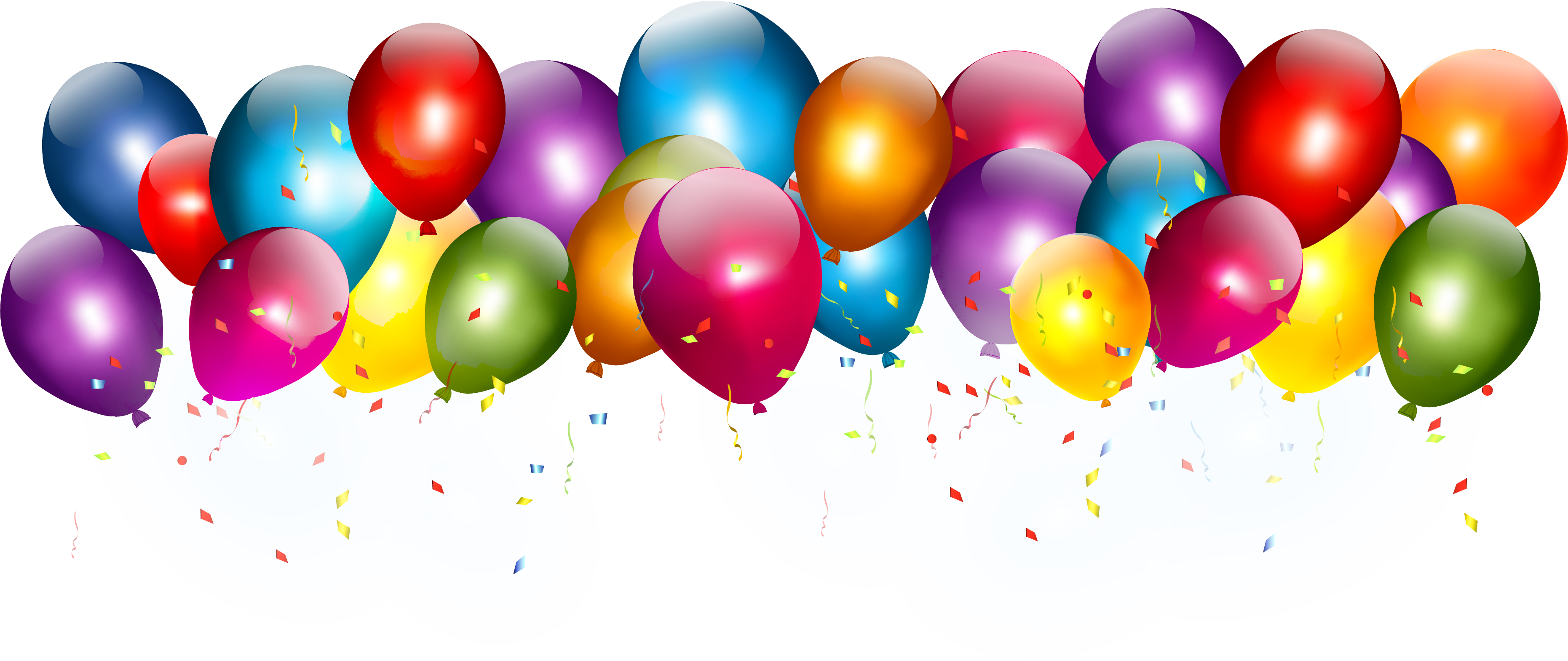 Воздушные шары на день рождения на прозрачном фоне фото