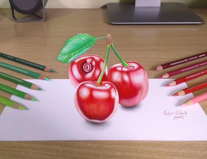 Яблоко рисунок 3d фото