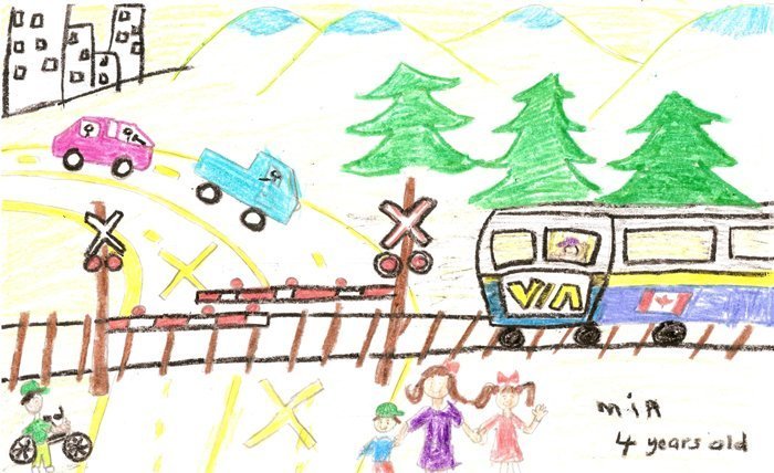 Железная детская дорога рисунок детская фото