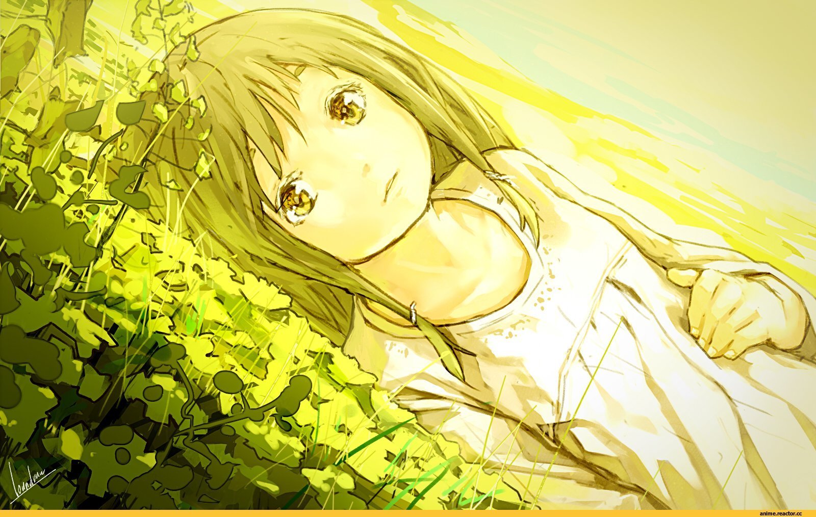 Желтый рисунки аниме фото
