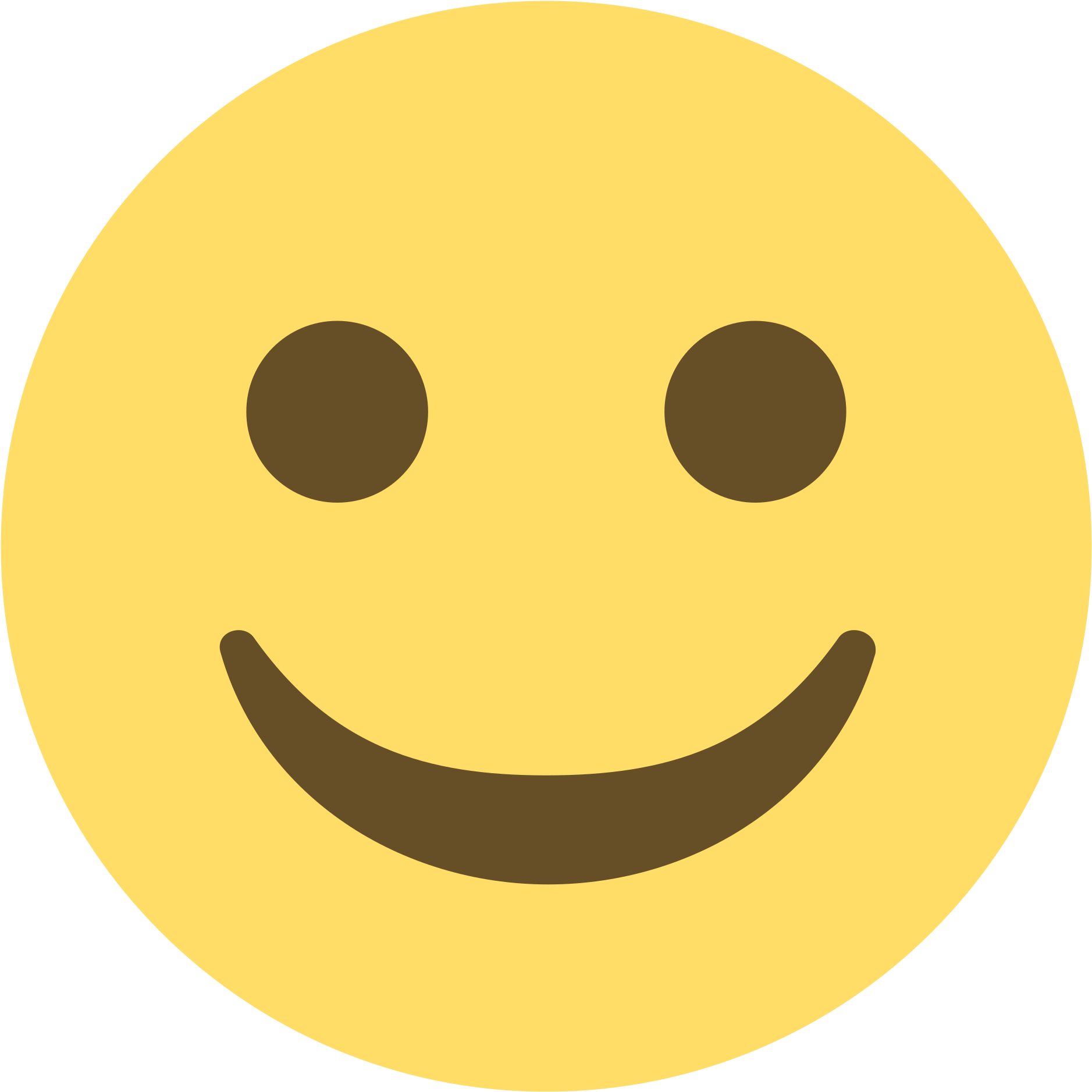 Желтый смайлик с улыбкой на прозрачном фоне фото