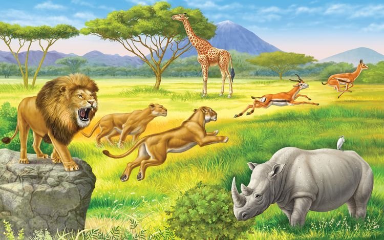 Животные африки картинки рисунки фото