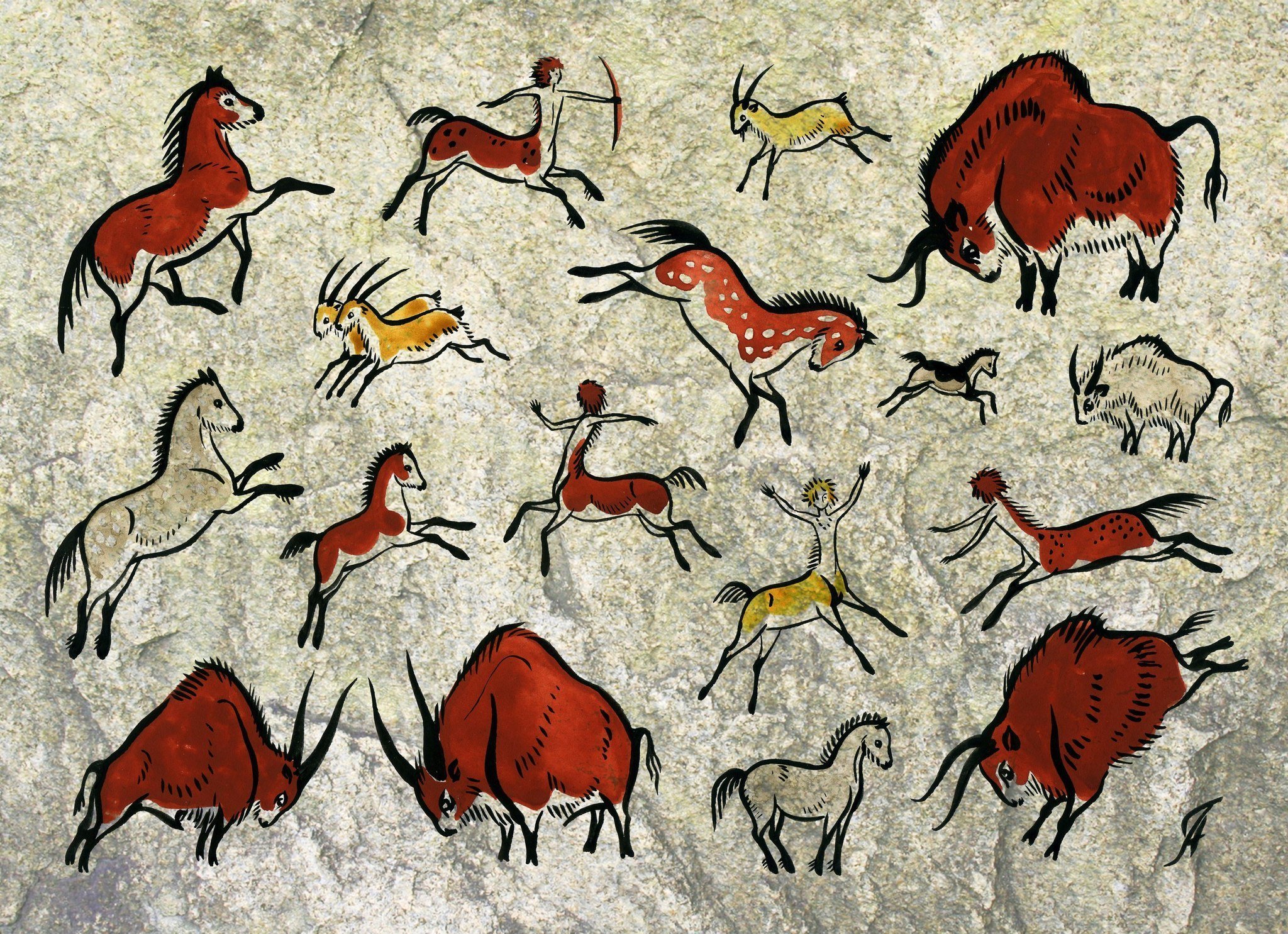 Животные каменного века рисунки фото
