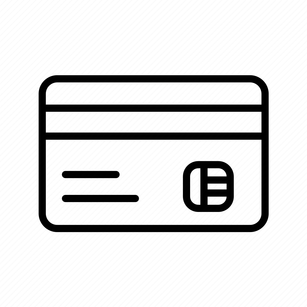 Значок банковской карты на прозрачном фоне фото
