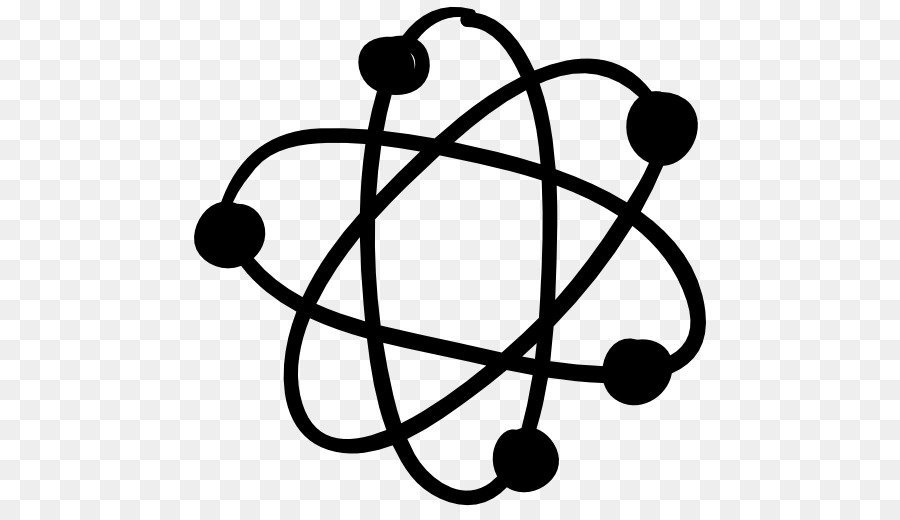 Знак атома на прозрачном фоне фото