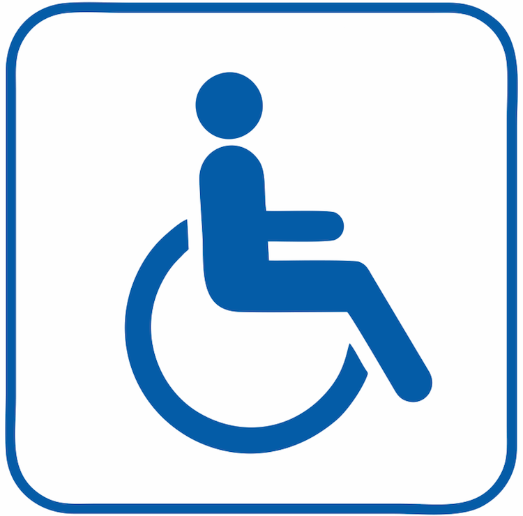 Знак инвалид на прозрачном фоне фото