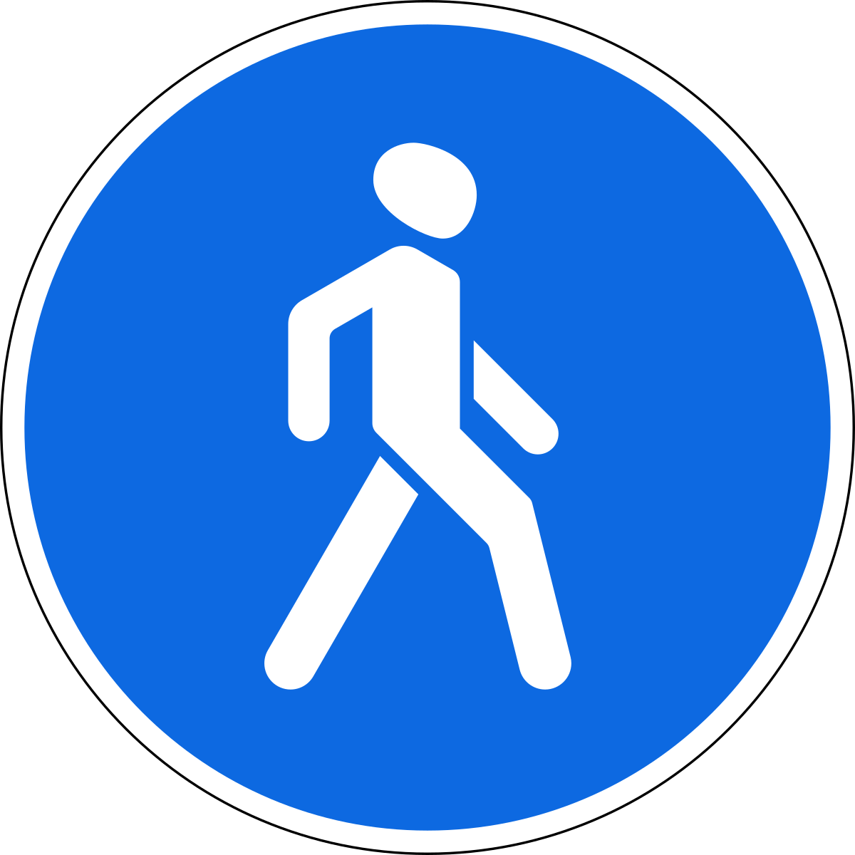 Знак пешеход на прозрачном фоне фото