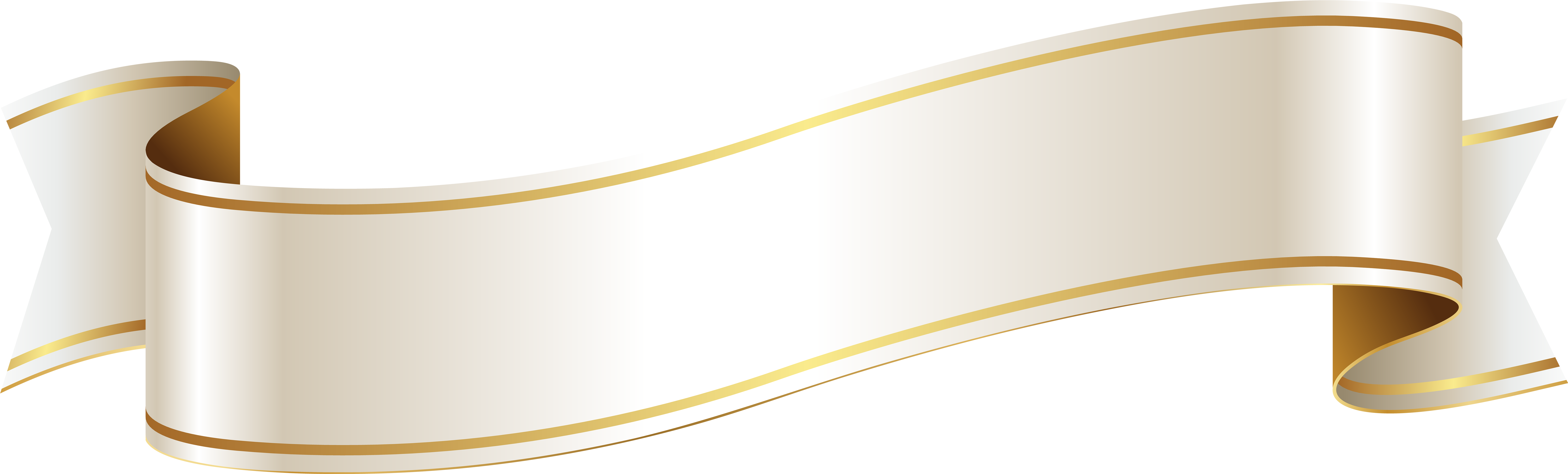 Золотая ленточка на прозрачном фоне фото