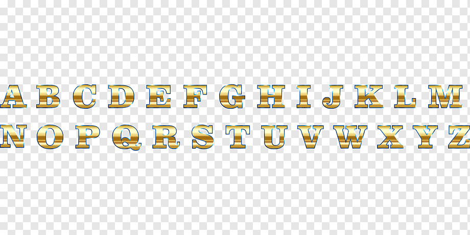 Золотые буквы алфавита на прозрачном фоне фото
