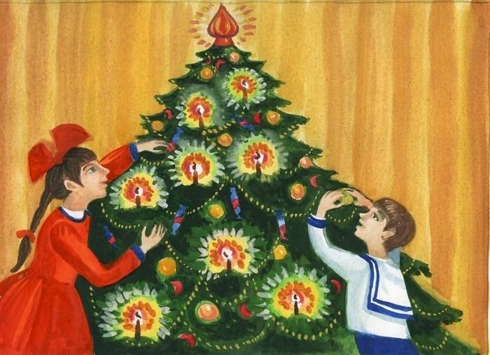 Зощенко елка рисунок детский фото